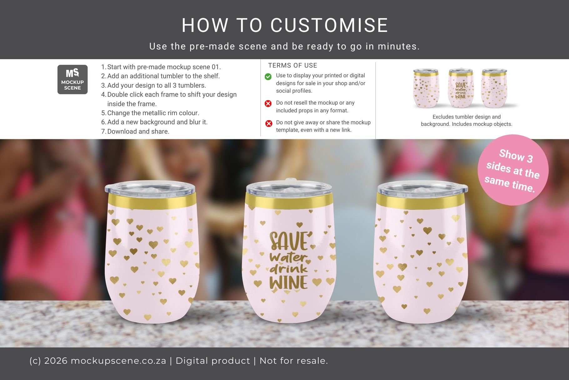 12oz Wine Tumbler Canva Smart Mockup - Image 7
