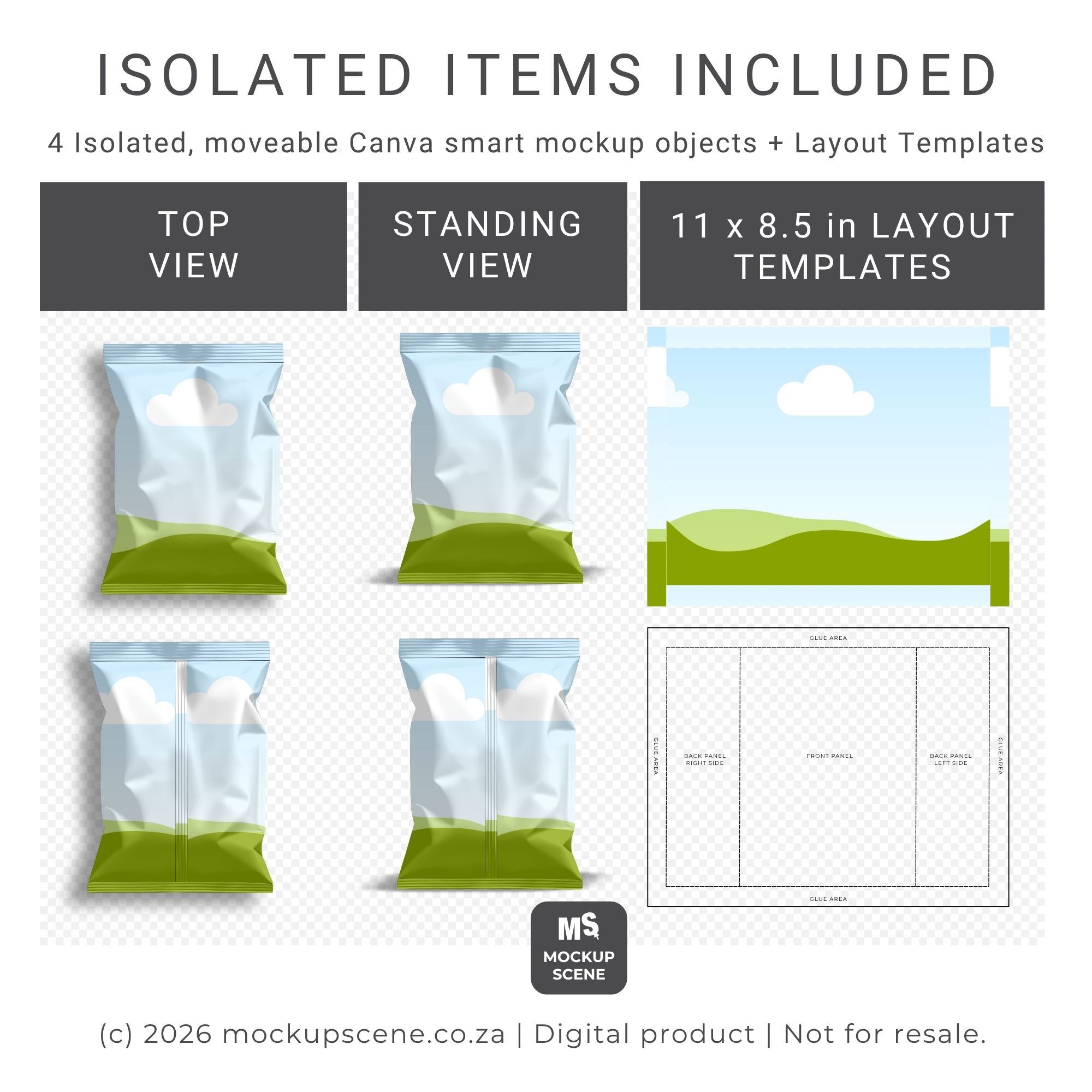 Chip Bag Mockup for Canva - Image 3