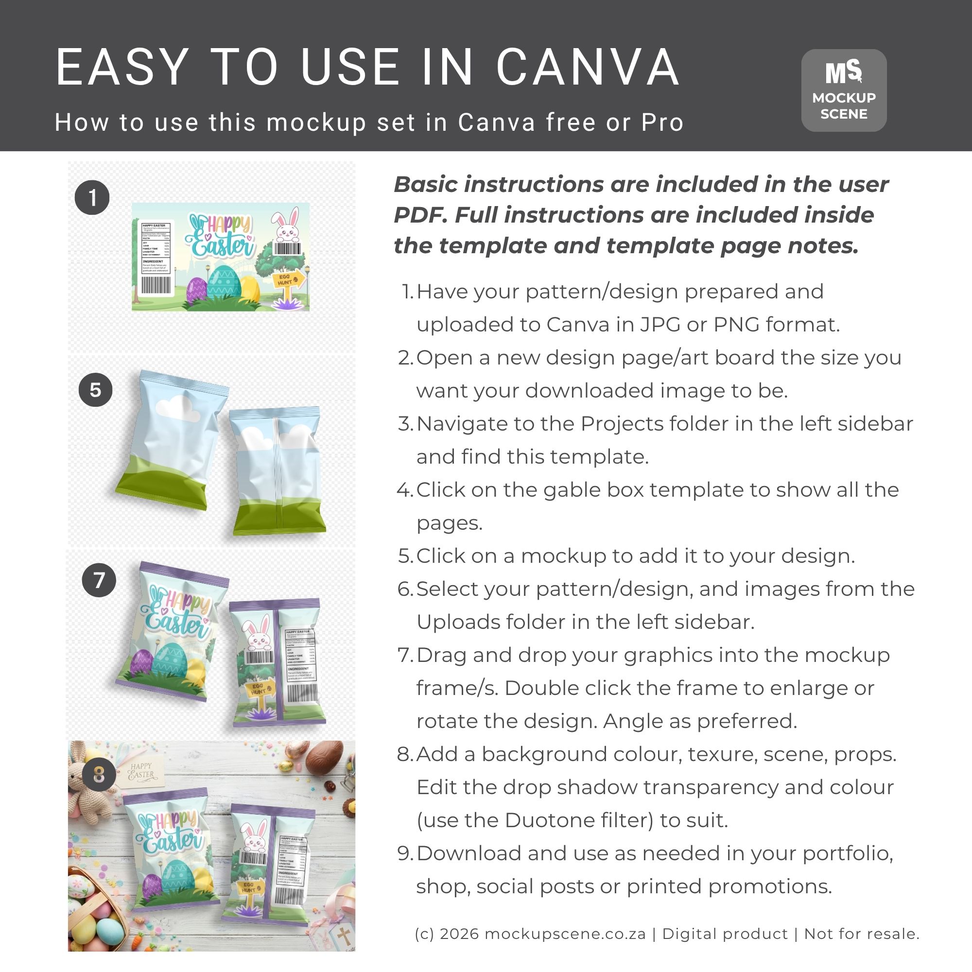Chip Bag Mockup for Canva - Image 7