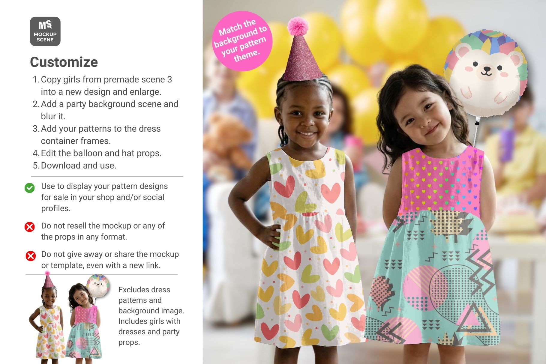 Girls Cotton Sun Dress Canva Smart Mockup - Image 12