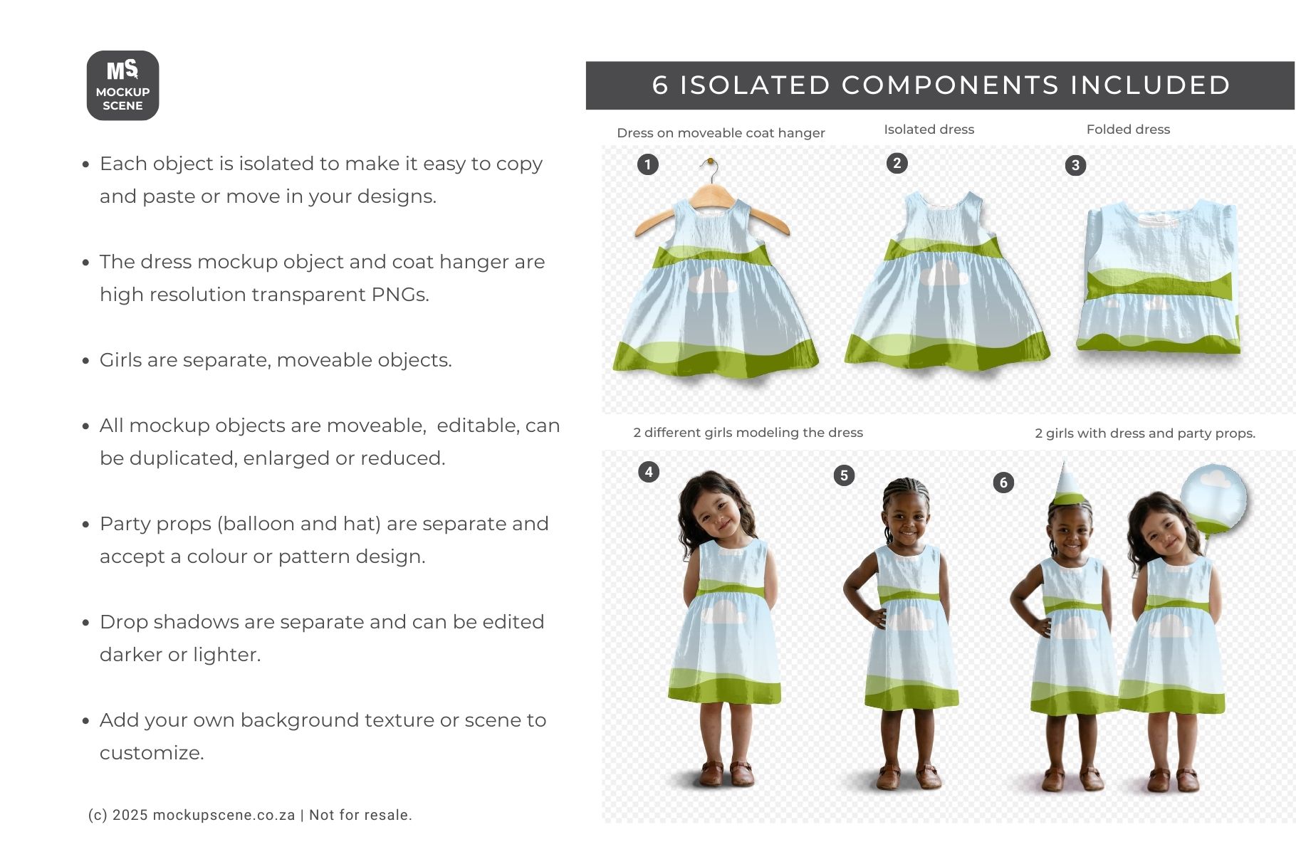 Girls Cotton Sun Dress Canva Smart Mockup - Image 3