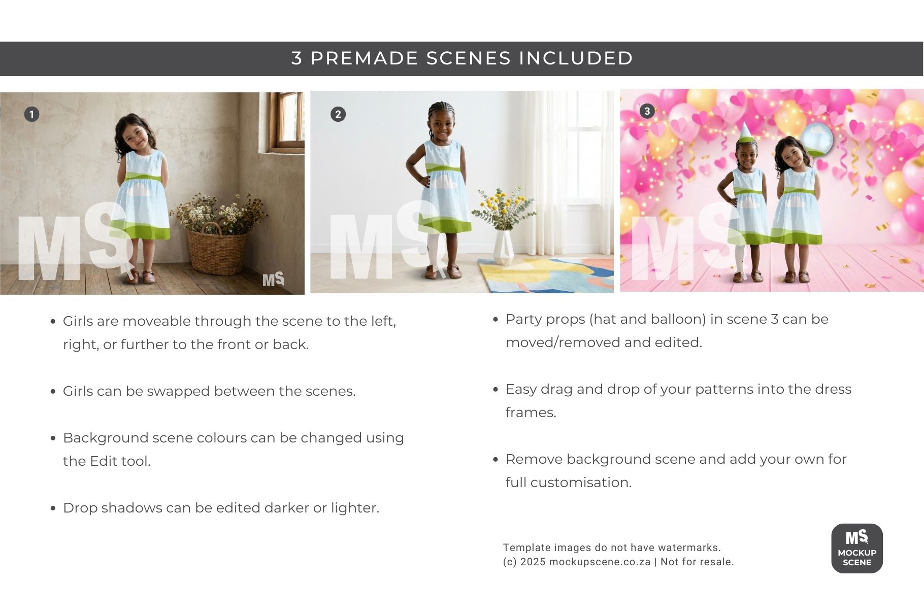 Girls Cotton Sun Dress Canva Smart Mockup - Image 4