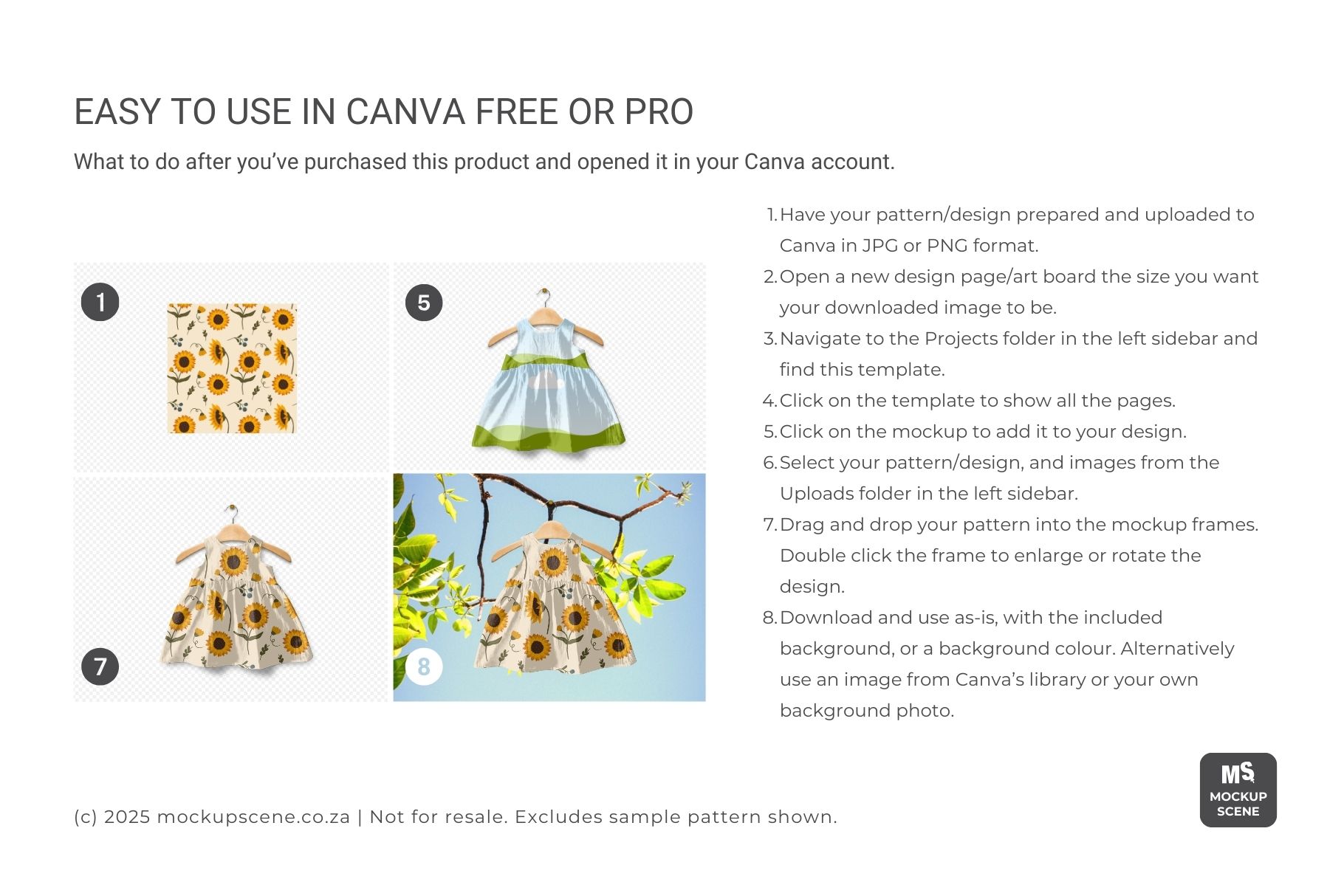 Girls Cotton Sun Dress Canva Smart Mockup - Image 5