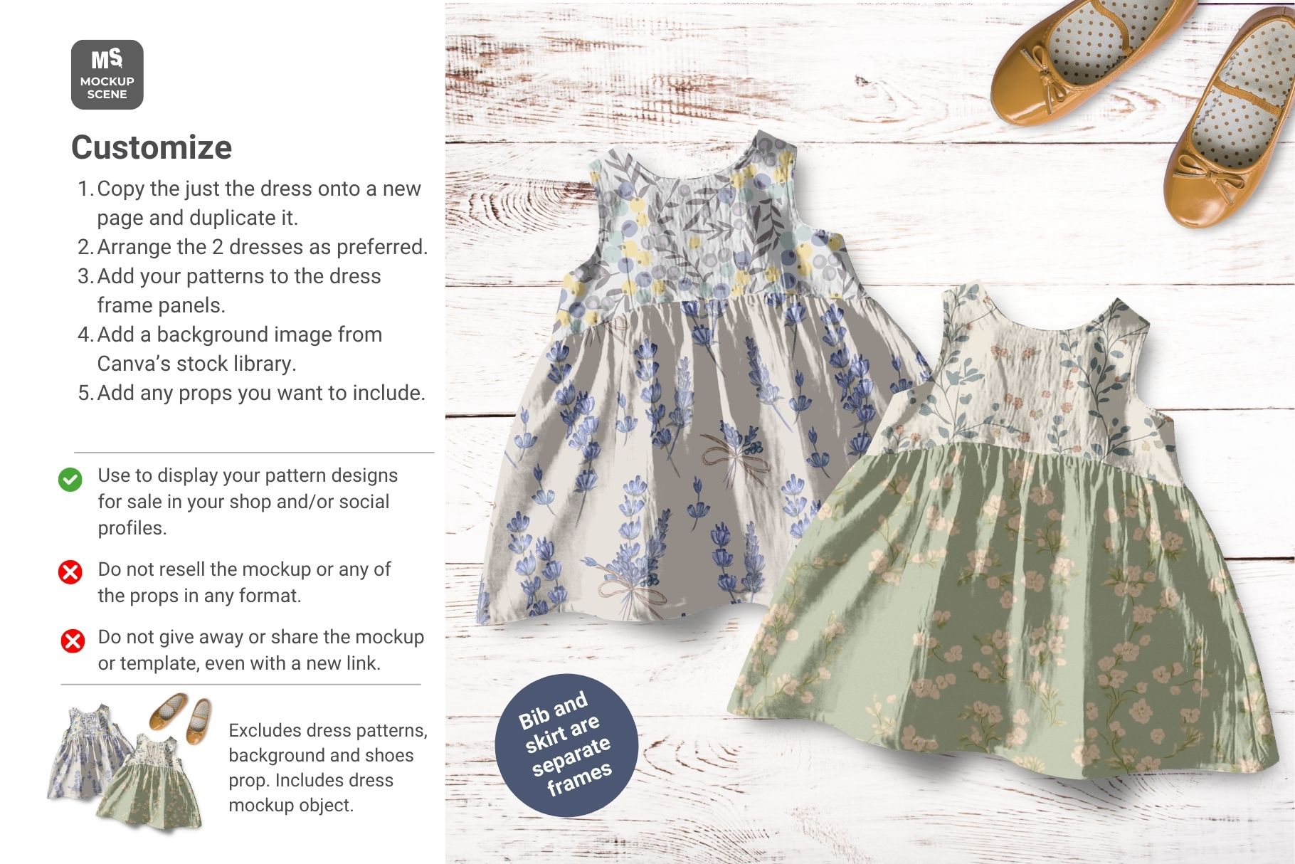 Girls Cotton Sun Dress Canva Smart Mockup - Image 8
