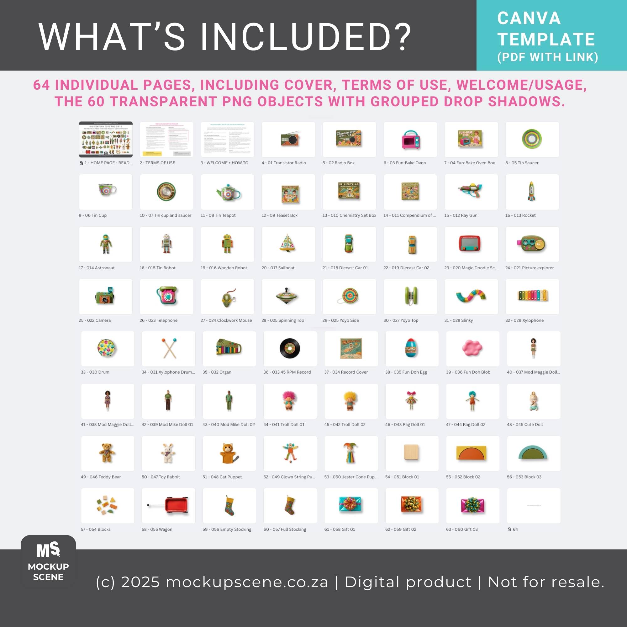 Mid Century Toys and Gifts Canva Template - Image 6