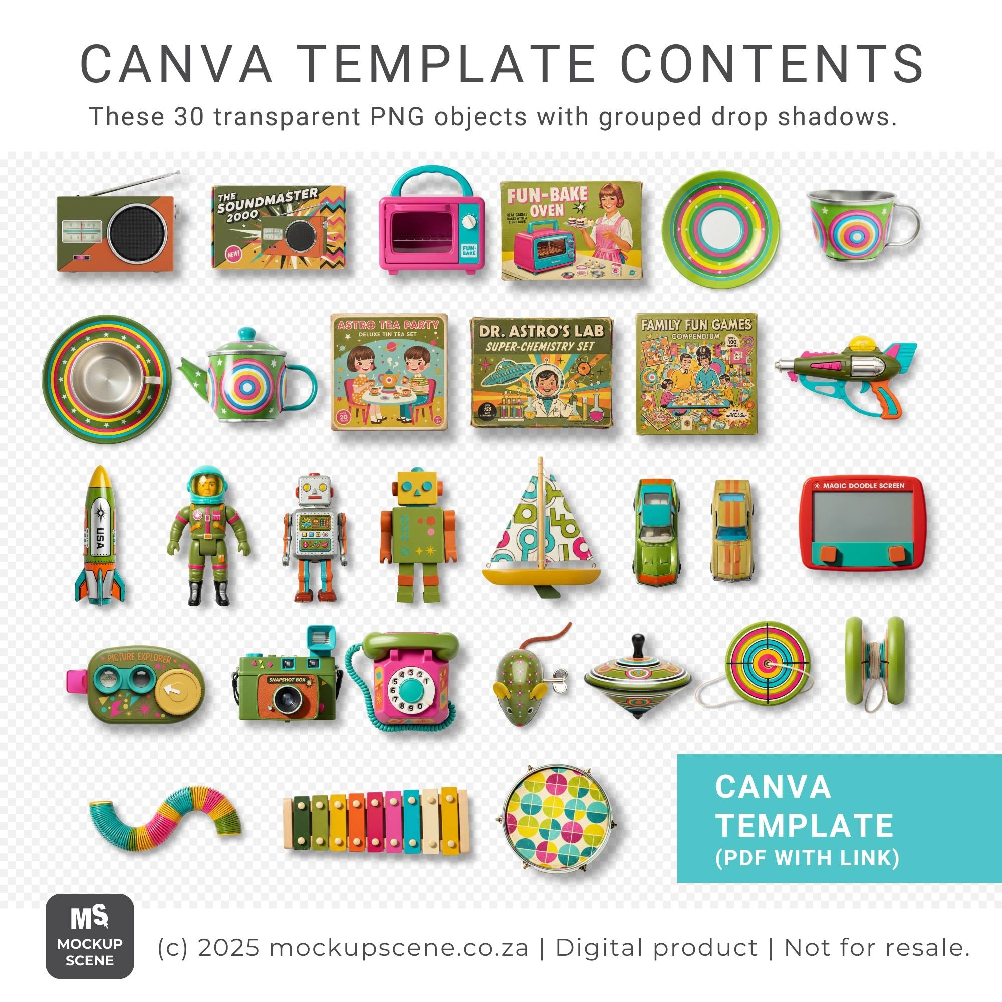 Mid Century Toys and Gifts Canva Template - Image 7