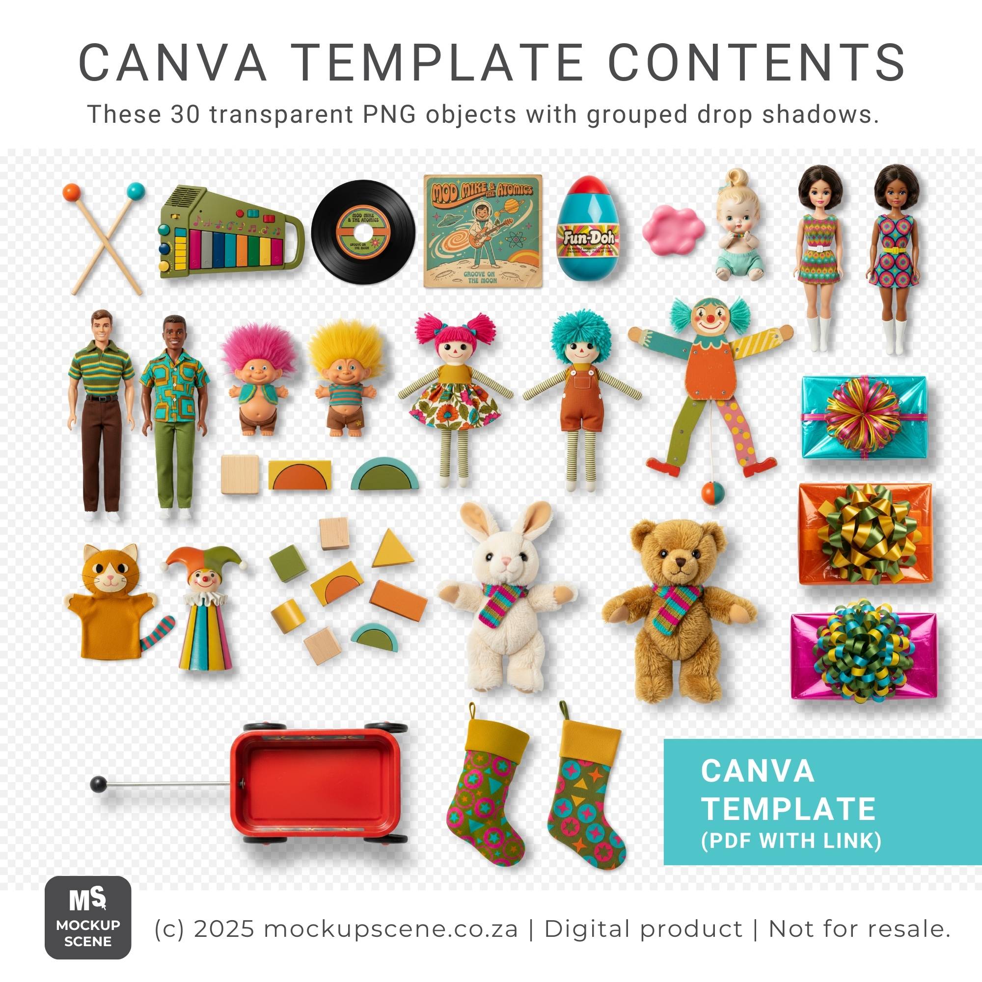 Mid Century Toys and Gifts Canva Template - Image 8