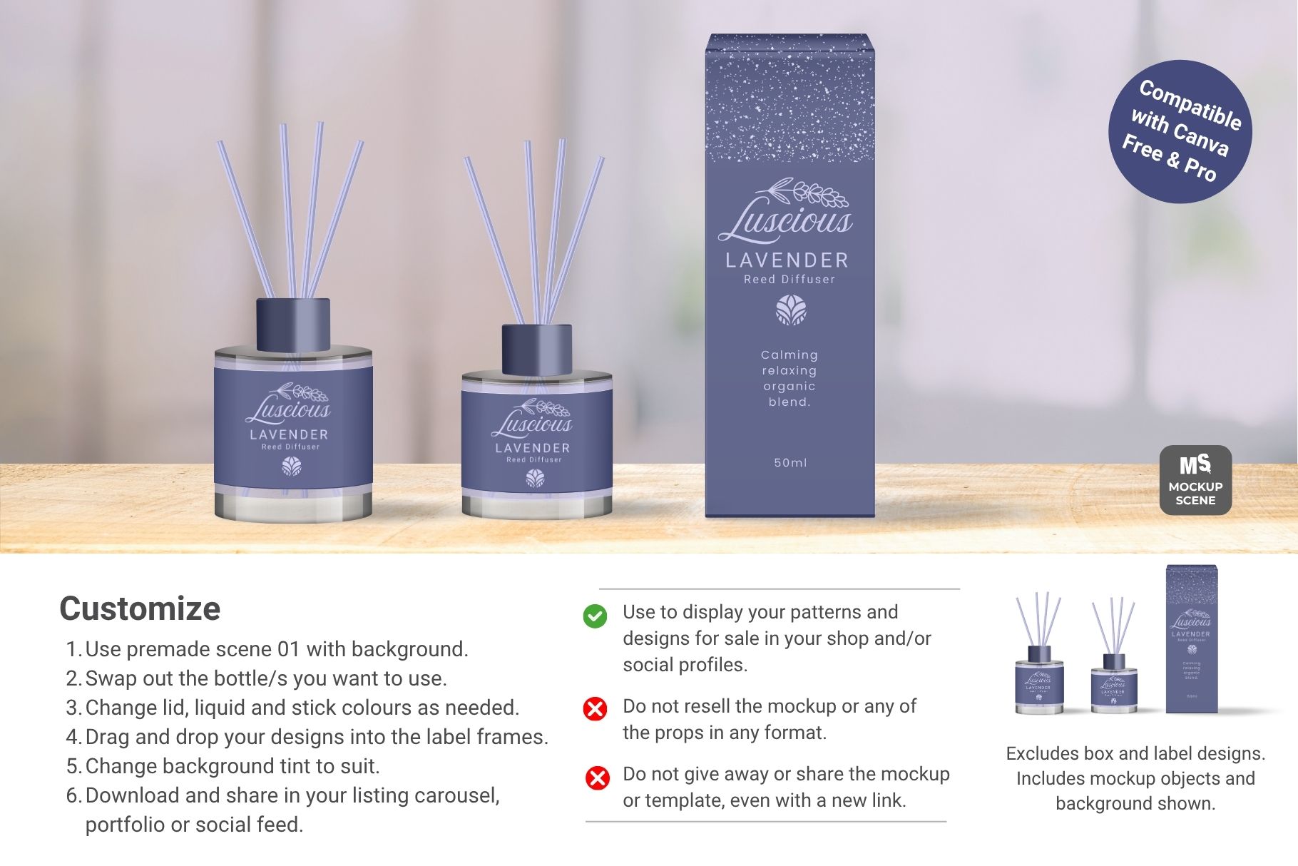 Reed Diffuser Bottle Canva Mockup - Image 7