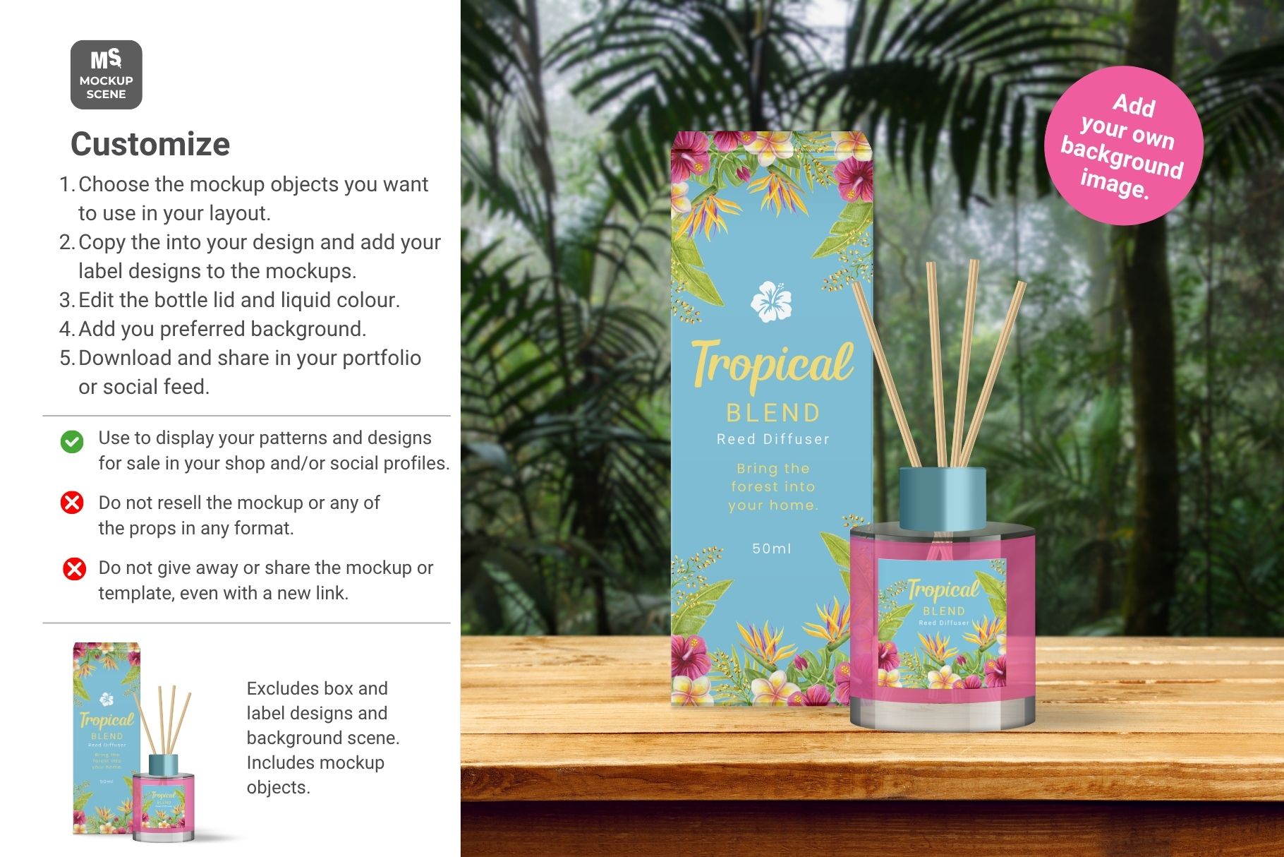 Reed Diffuser Bottle Canva Mockup - Image 9