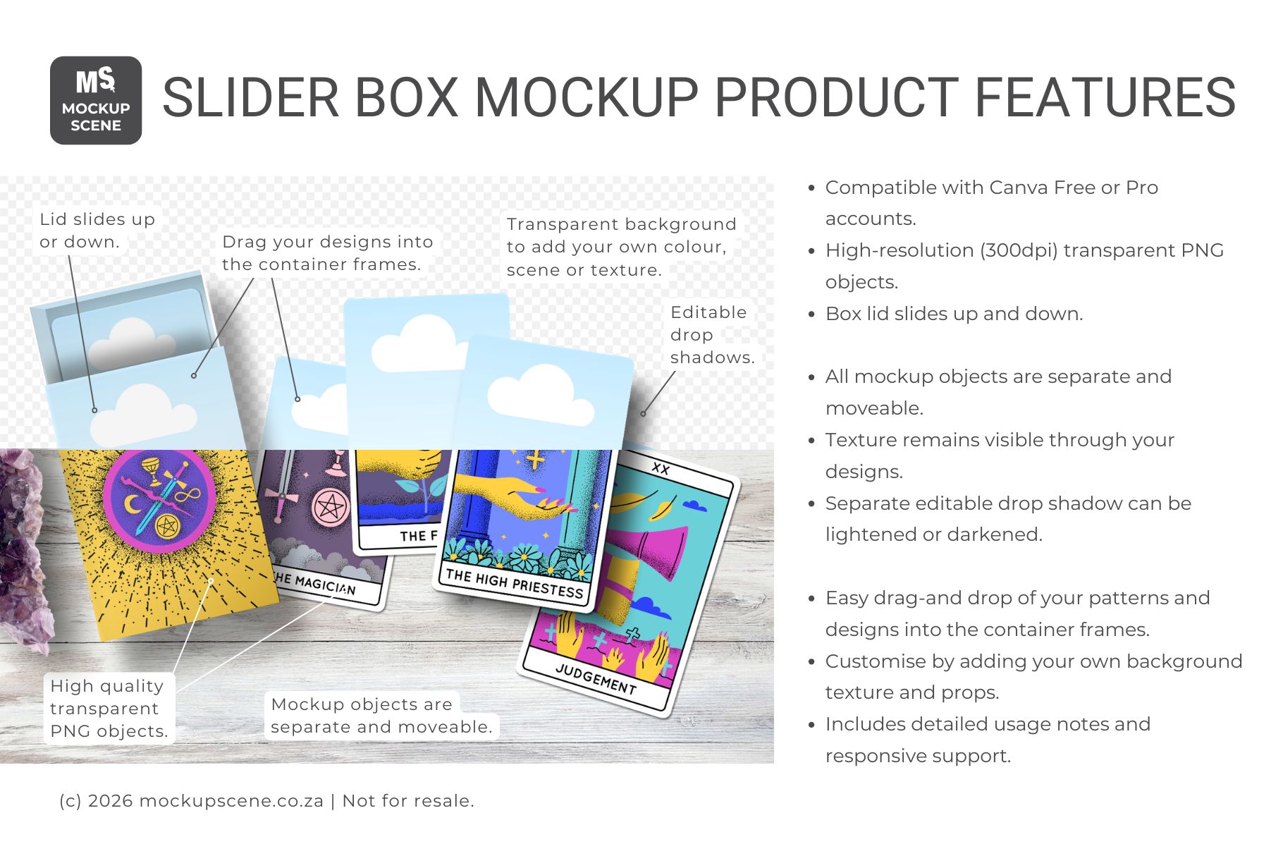 Slide Box and Cards Canva Mockup - Image 2