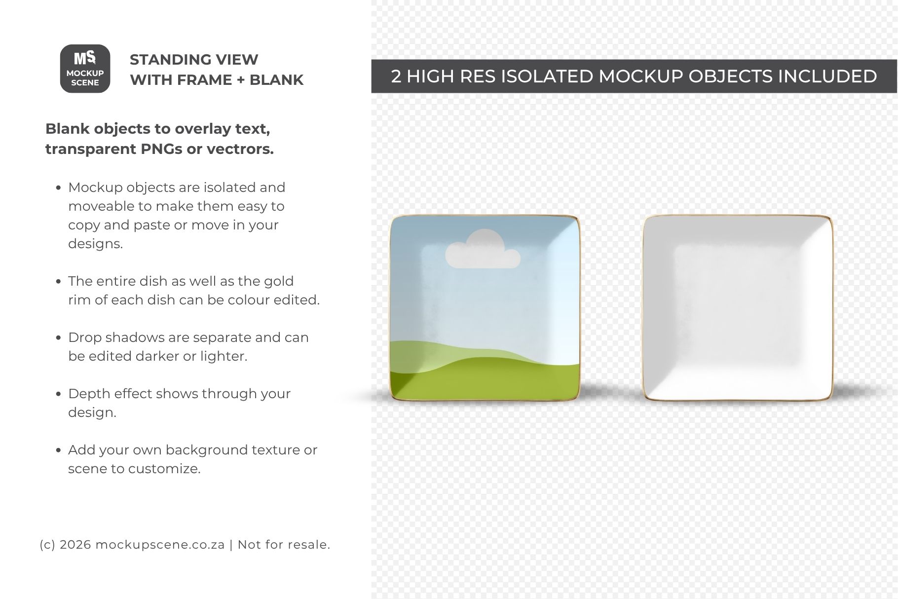 Square Ceramic Dish Canva Mockup - Image 4