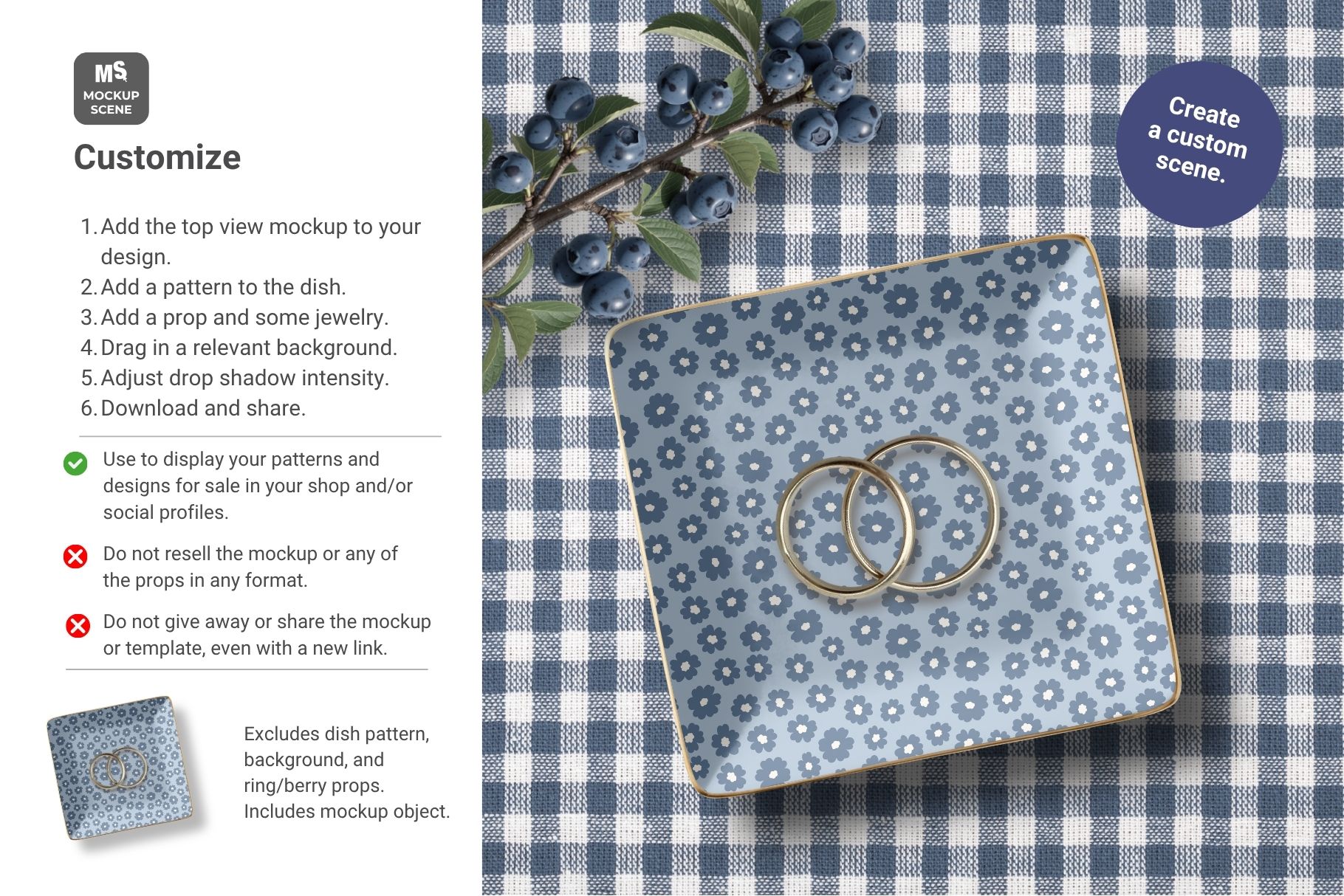 Square Ceramic Dish Canva Mockup - Image 8